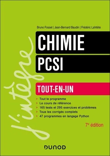 Chimie PCSI, Bruno Fosset